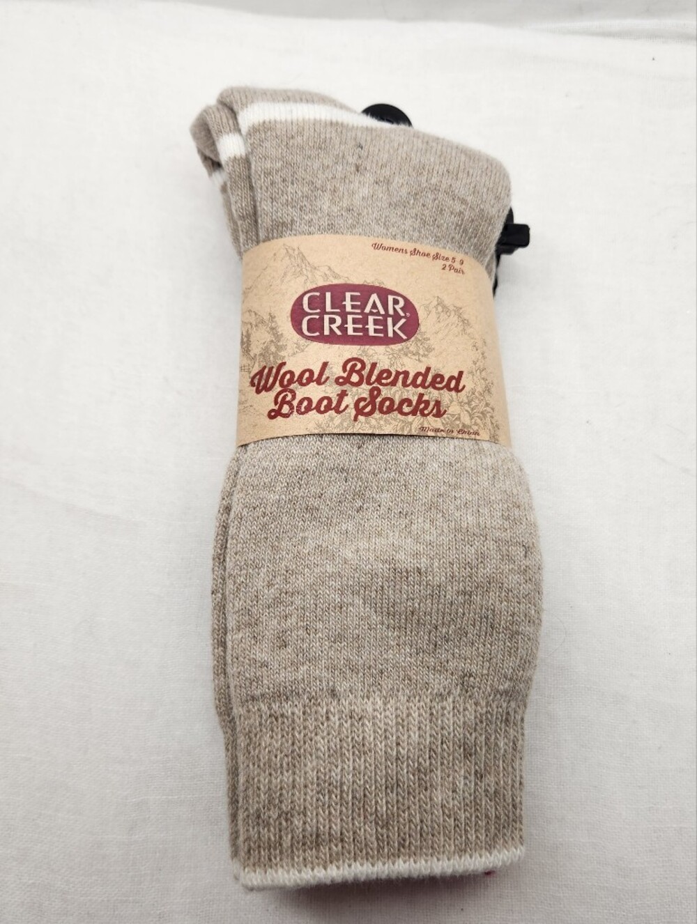 Clear Creek Womens Size 6-9 2 Pairs Wool Blend Boot Socks
